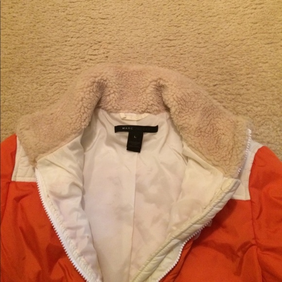 Marc Jacobs orange and ivory coat - Picture 3 of 6